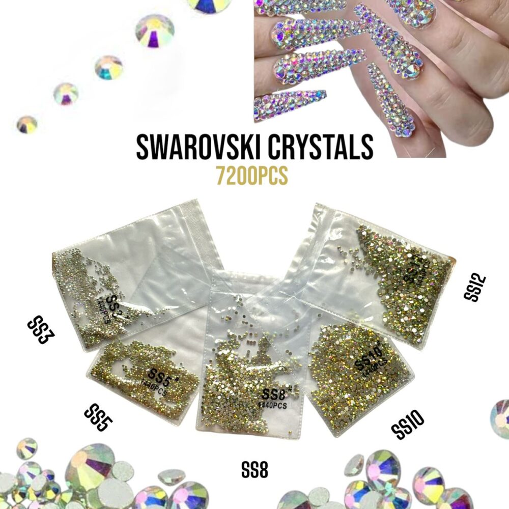 Ab Colour Nail Rhinestones 7200PCS