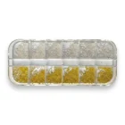 silver gold micro caviar beads nail art