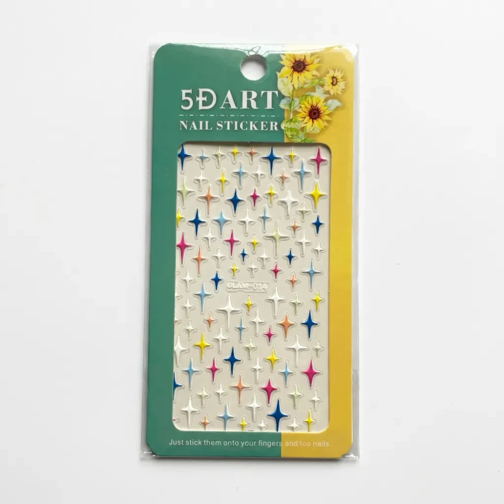 5D twinkle star nail stickers