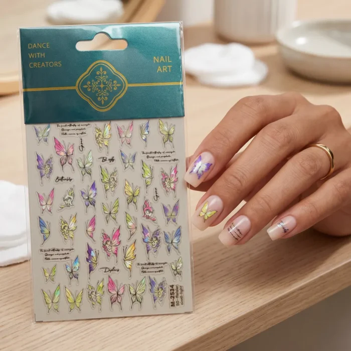5D Aurora Butterfly Nail Stickers — M-2534 5D Aurora Butterfly Nail Stickers — M-2534
