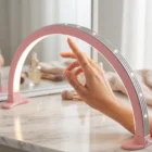 Meem'z half moon LED nail table lamp pink large for professional nail workstation in Pakistan