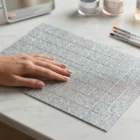 Meem'z nail tech arm rest table mat crystal design for premium nail workstation in Pakistan