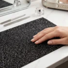 Meem'z nail tech arm rest table mat black sleek for minimalist nail workstation in Pakistan