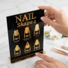 Meem'z nail shapes reference card for client consultations and nail technicians in Pakistan