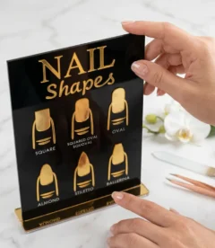 Meem’z nail shapes reference card for client consultations and nail technicians in Pakistan Meem'z nail shapes reference card for client consultations and nail technicians in Pakistan
