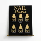 Meem'z nail shapes reference card for client consultations and nail technicians in Pakistan