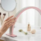 Meem'z 25W half moon LED nail table lamp pink medium for nail workstation in Pakistan