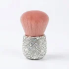 Meem'z luxury nail dust brush style A silver rounded handle for nail workstation in Pakistan