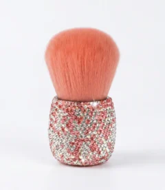 Meem'z luxury nail dust brush style A silver rounded handle for nail workstation in Pakistan