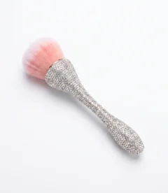 Meem'z luxury nail dust brush style C silver candle holder shaped handle for nail workstation in Pakistan