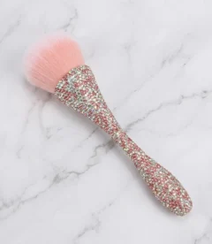 Meem'z luxury nail dust brush style C pink candle holder shaped handle for nail workstation in Pakistan
