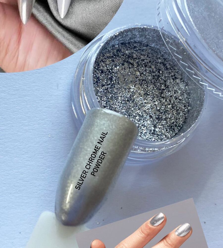 Chrome Nail Art Powder- Silver