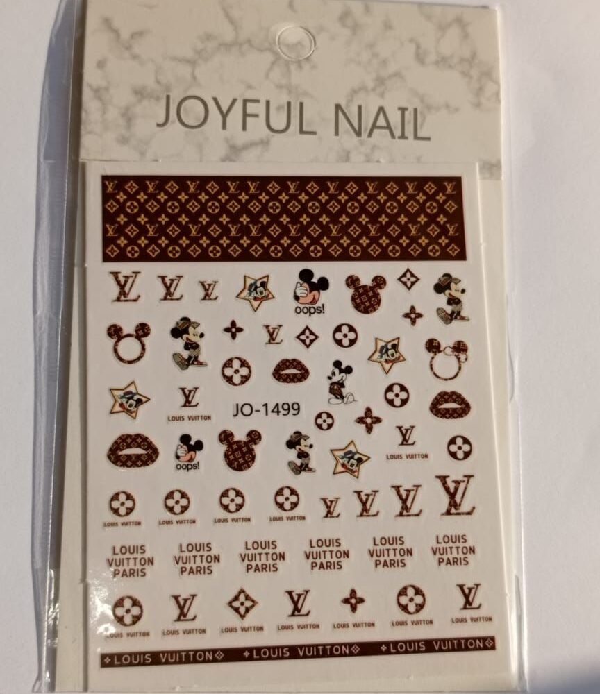 Branded Logo LV Nail Art Stickers 1499