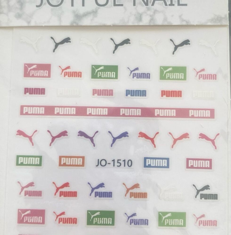 Branded Logo Puma Nail Art Stickers 1510