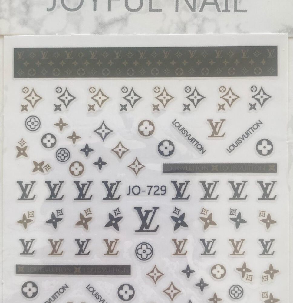 Branded logo LV Nail Art Stickers 729