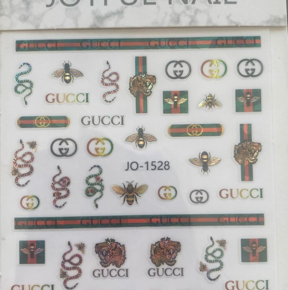 Branded logo Gucci Nail Art Stickers 1528