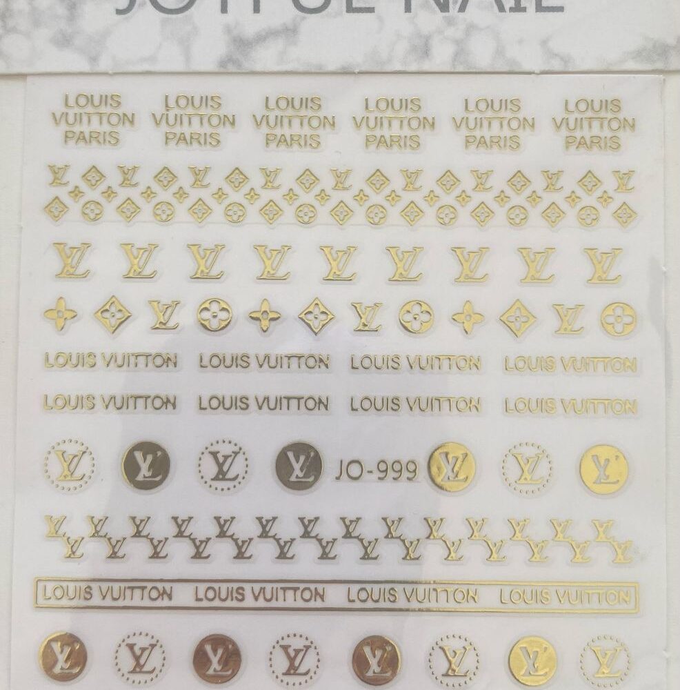 Branded Logo LV Nail Art Stickers 999