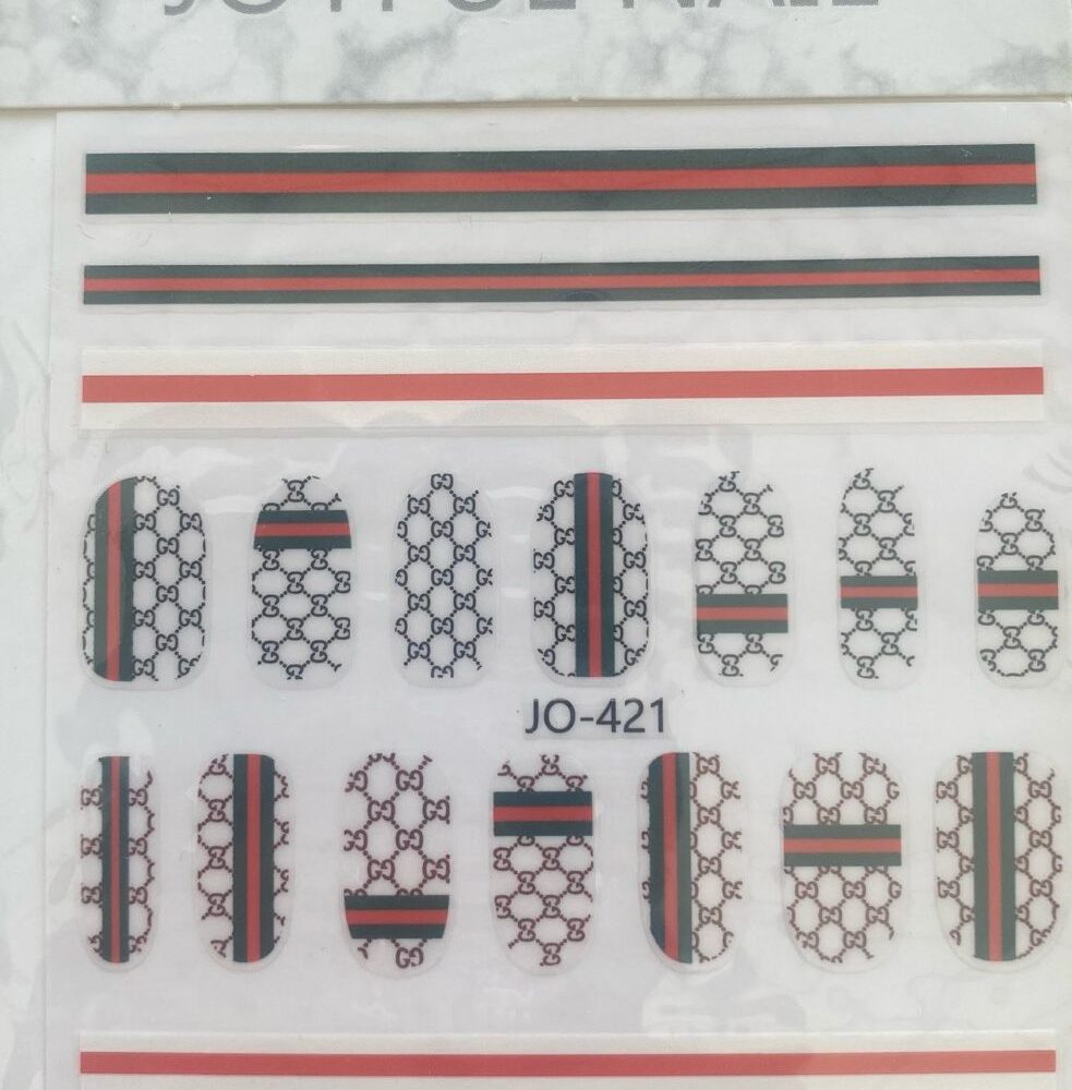 Branded Logo Nail Art Stickers 421