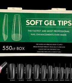 Meem'z Soft Gel Nail Tips - Buffed Ballerina 550pcs
