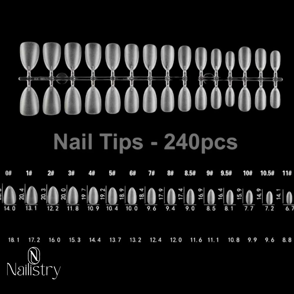 Nailistry Soft Gel Nail Tips 240pcs - XS Almond