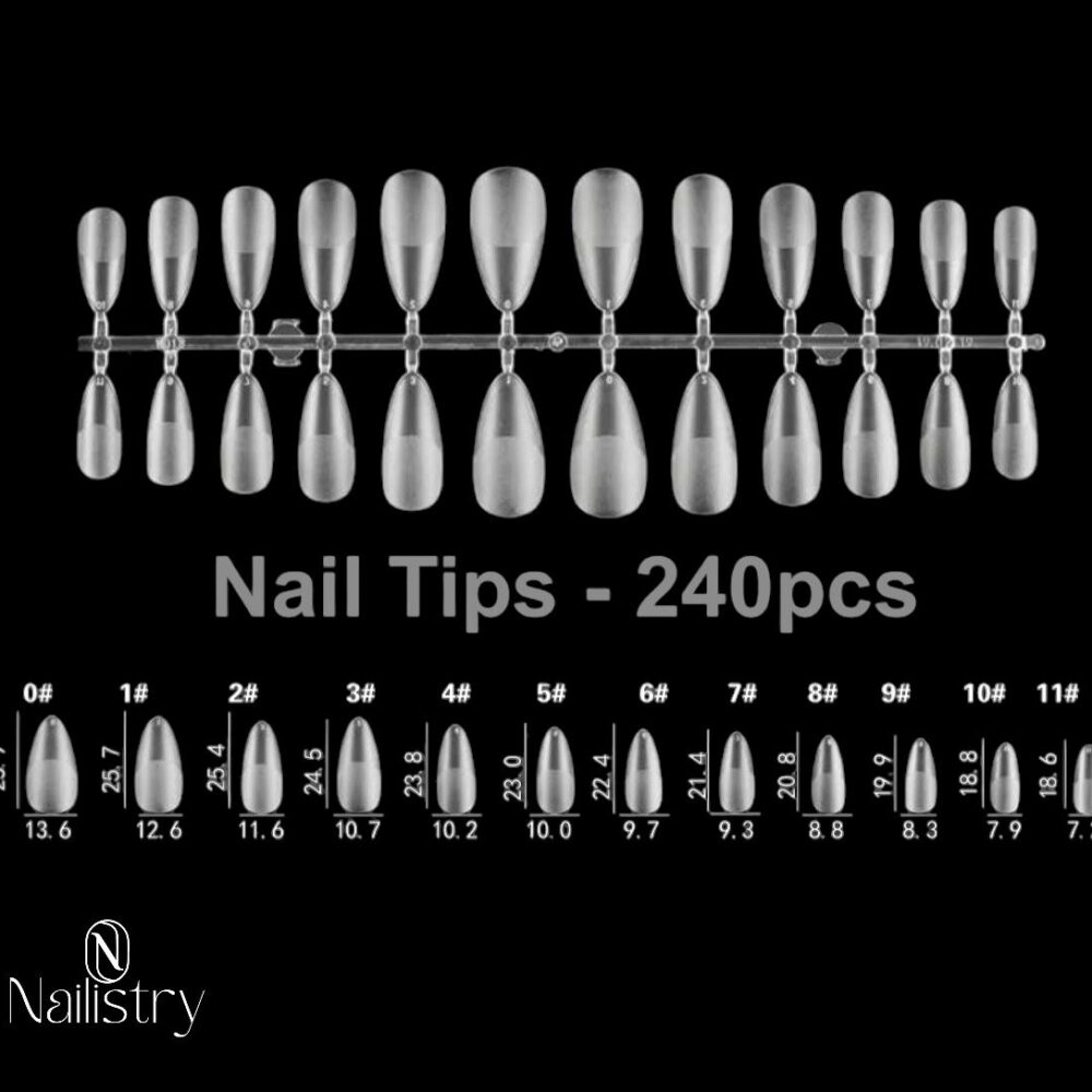 Nailistry Soft Gel Nail Tips 240pcs - Small Almond