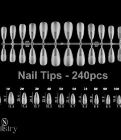 Nailistry Soft Gel Nail Tips 240pcs - Small Almond