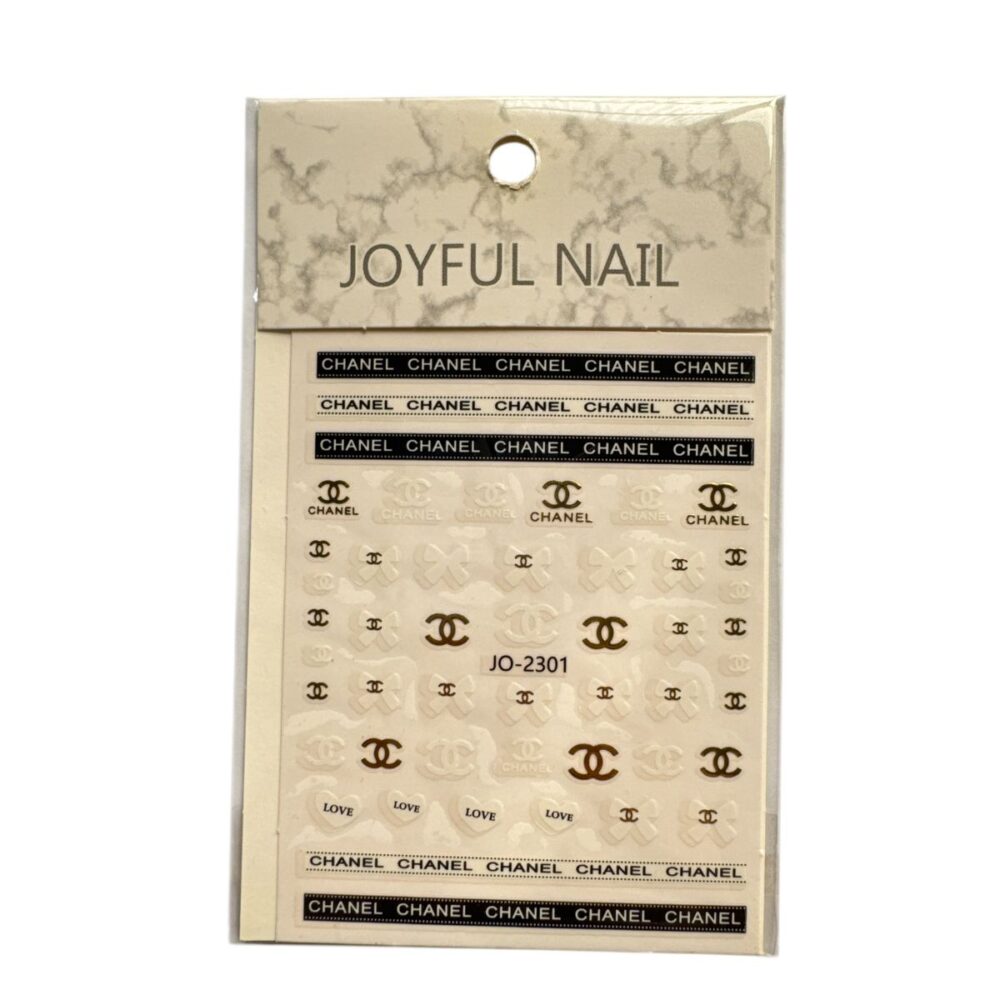 Branded Logo Chanel Nail Art Stickers 2301