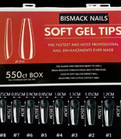 Meem'z Soft Gel Nail Tips - Long Coffin 550pcs
