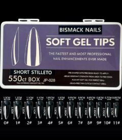 Meem'z Soft Gel Nail Tips - Short Stiletto 550pcs
