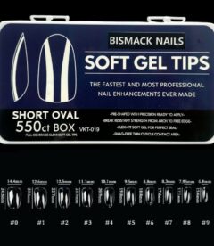 Meem'z Soft Gel Nail Tips - Short Oval 550pcs
