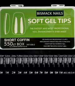 Meem'z Soft Gel Nail Tips - Short Coffin 550pcs (Version B)