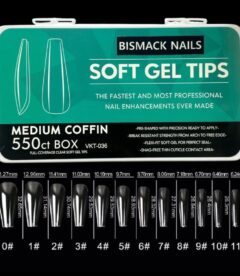 Meem'z Soft Gel Nail Tips - Medium Coffin 550pcs (Version C)