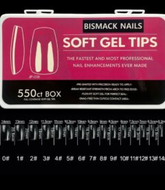 Meem'z Soft Gel Nail Tips - Short Coffin 550pcs (Version C)