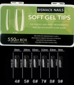 Meem'z Soft Gel Nail Tips - Medium Square 550pcs (Version B)