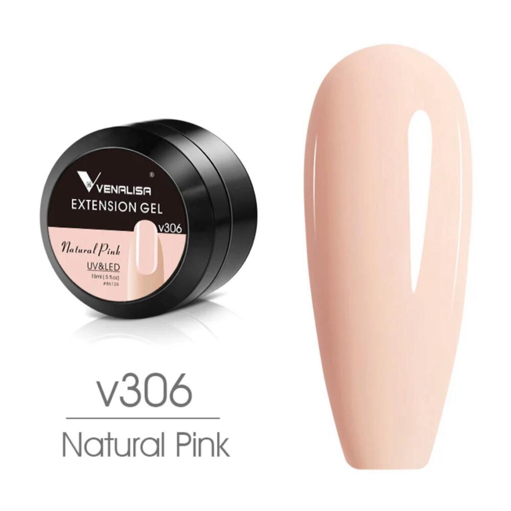 Venalisa Extension Builder Gel 15ml - Natural Pink V306 (TPO Free HEMA Free)