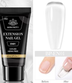 Born Pretty Pro HEMA Free Polygel Tube 60ml - EN01 Clear