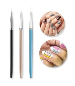 Meem'z detail nail art brush set 3 pieces 7mm 9mm 11mm for nail art in Pakistan