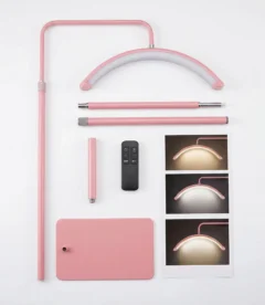 Meem'z half moon UV LED nail lamp with adjustable stand in pink for salon use in Pakistan