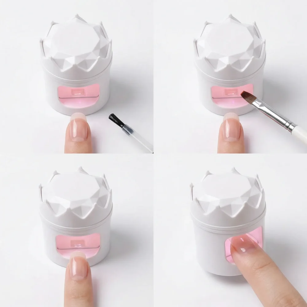 Meem'z mini 18W UV LED nail lamp compact portable for home nail use in Pakistan