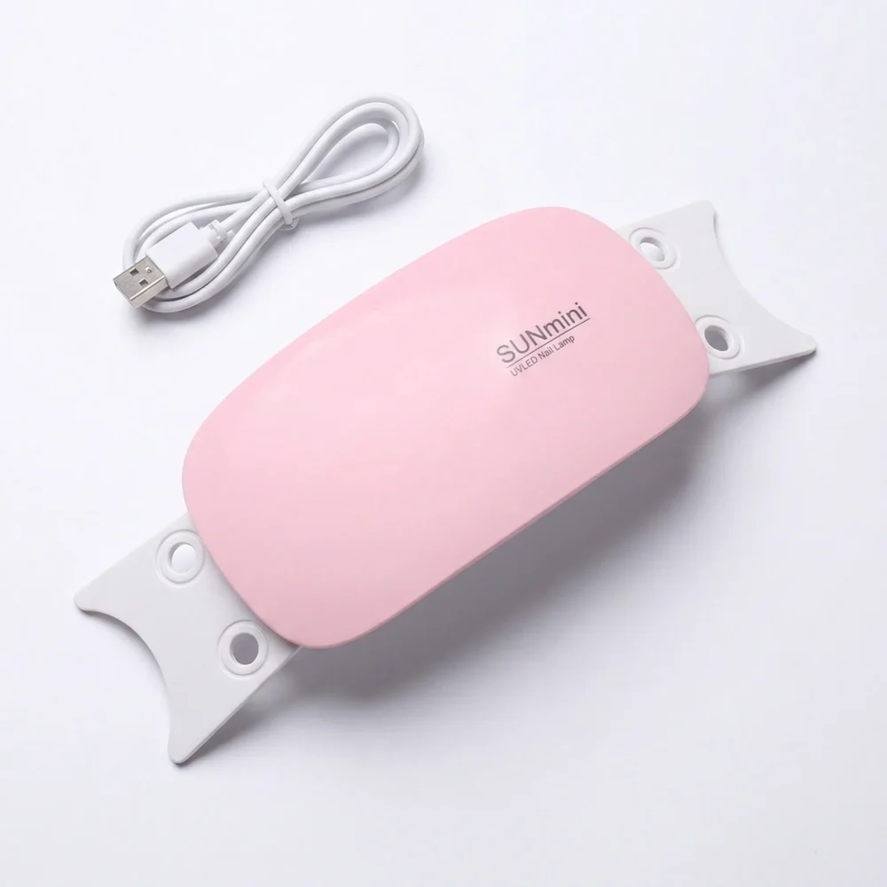 Sun portable mini 6W UV LED rechargeable nail lamp 6 lights for home nail use in Pakistan