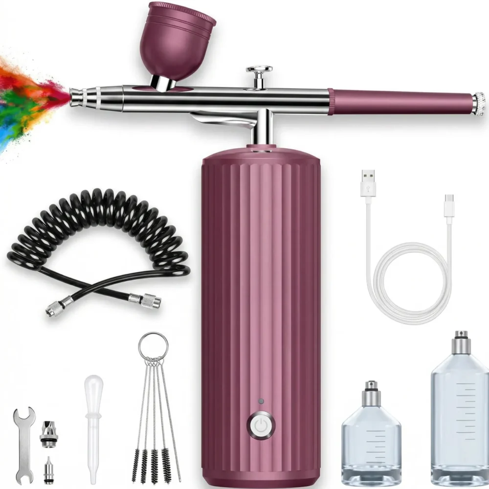 Meem'z cordless nail art airbrush kit with compressor for professional nail designs in Pakistan