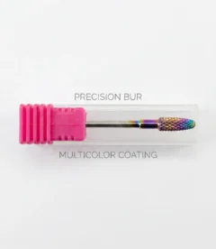 Meem'z rainbow multicolor carbide large cylinder barrel drill bit for professional nail use in Pakistan