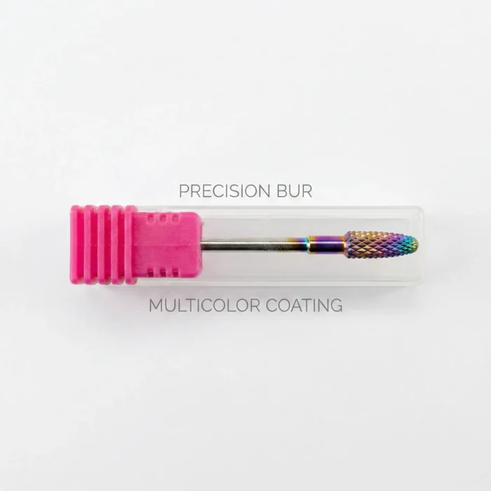 Meem'z rainbow multicolor carbide large cylinder barrel drill bit for professional nail use in Pakistan
