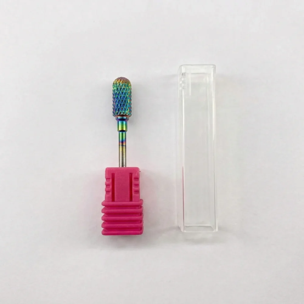 Meem'z rainbow multicolor carbide bullet safety drill bit with case for cuticle work in Pakistan