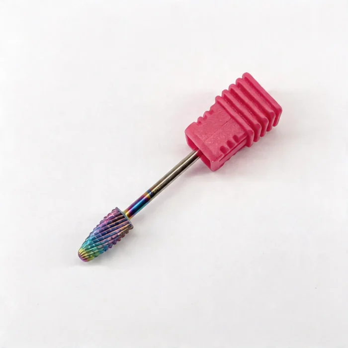 Meem'z rainbow multicolor carbide flame drill bit for cuticle work and product removal in Pakistan Meem'z rainbow multicolor carbide flame drill bit for cuticle work and product removal in Pakistan