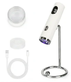 Meem'z 3W portable handheld UV nail lamp with stand for single nail spot curing in Pakistan
