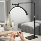 Meem'z half moon UV LED nail lamp with adjustable stand in black for salon use in Pakistan