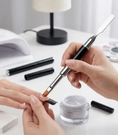 Meem'z dual sided polygel and gel applicator brush for nail extensions in Pakistan