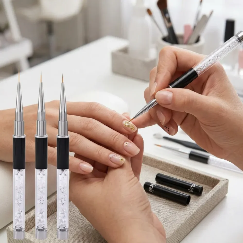 Meem’z detail nail art brush set 3 pieces 6mm 9mm 12mm for professional nail art in Pakistan Meem'z detail nail art brush set 3 pieces 6mm 9mm 12mm for professional nail art in Pakistan
