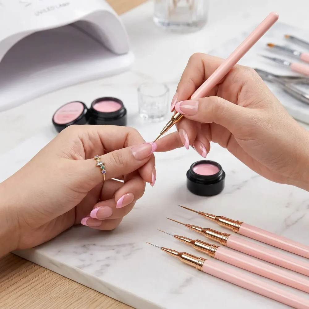 Meem’z striping nail art brush set 5 pieces for line nail art designs in Pakistan Meem'z striping nail art brush set 5 pieces for line nail art designs in Pakistan